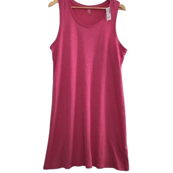 𝅺reitmans dress lightweight racer back pink breathable summer resort wear large - Picture 2 of 7